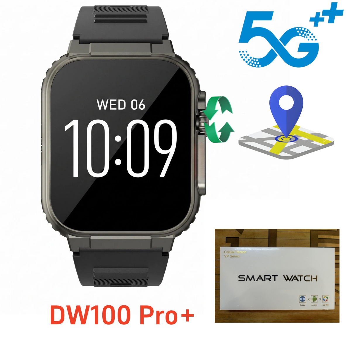 Heart Rate Gps Watch - DW100 Pro plus Touch ID Smartwatch