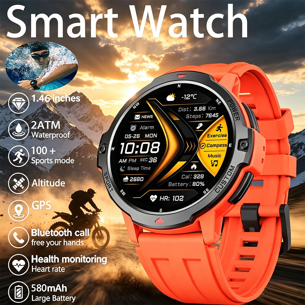 Smartwatch Timex Watches For Men - NEW 6-Axis Gyroscope Military GPS Smartwatch