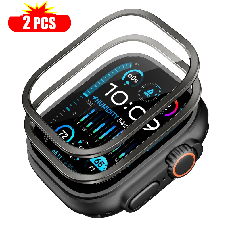 Smartwatch Watches For Mens - 2pcs Tempered Glass for Apple Watch