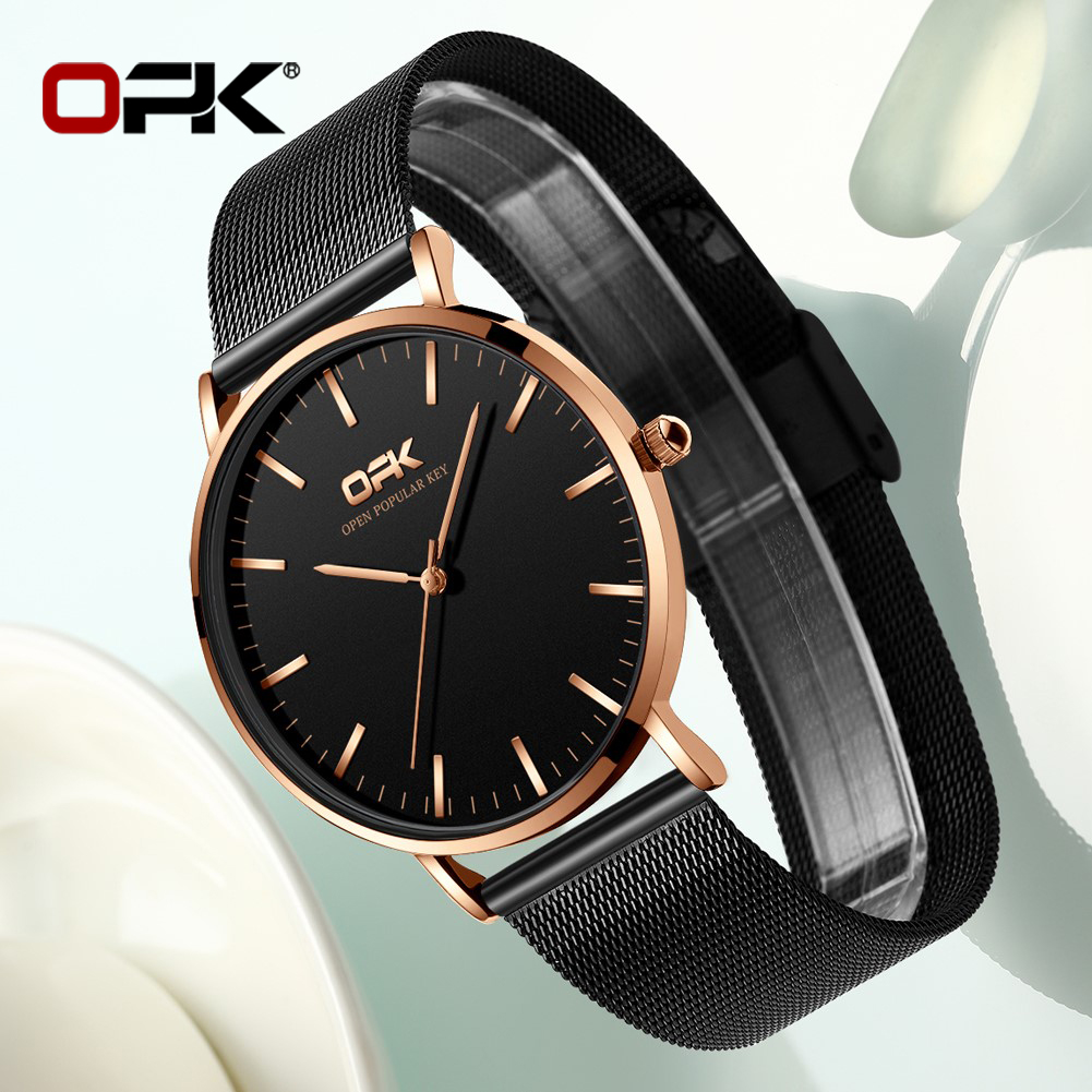 OPK 8101 Womens Watch Simple Q - đánh giá và giá Mesh Stainless Strap