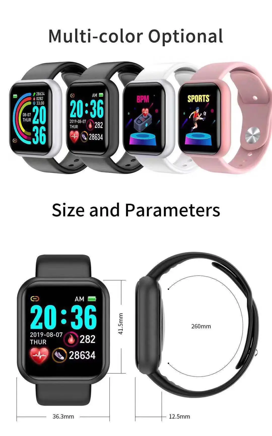 D20 Pro Smart Watch Men Y68 Sm - đánh giá và giá Smartwatch Watches For Men Digital