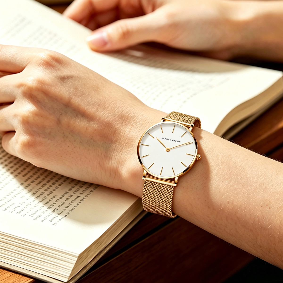 Women's Watch Hannah Martin Br - đánh giá và giá Mesh Stainless Strap