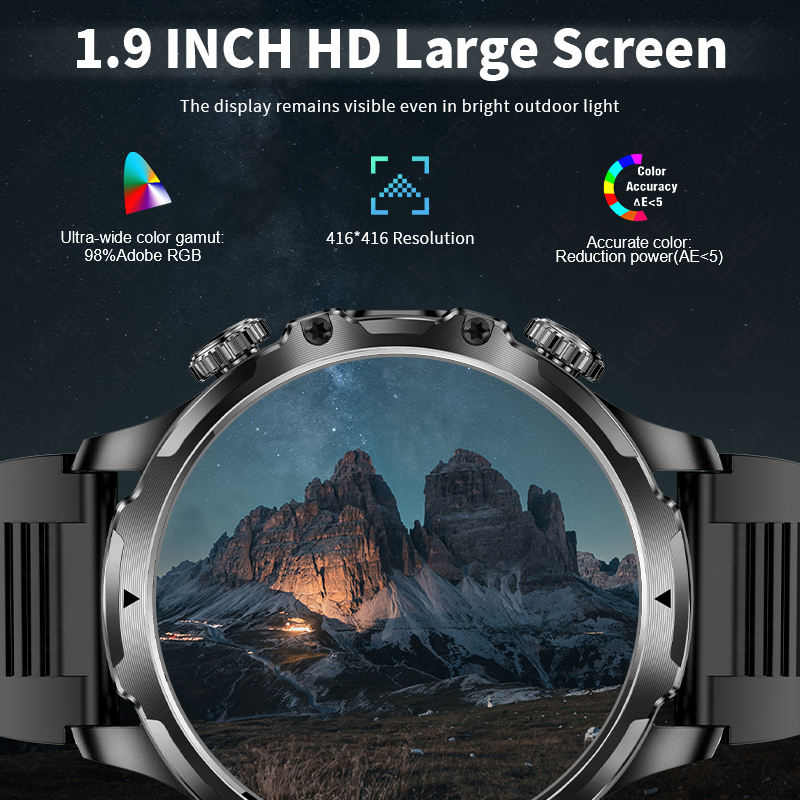 LIGE Smartwatch Military Men 1 - đánh giá và giá Smartwatch Timex Watches For Men