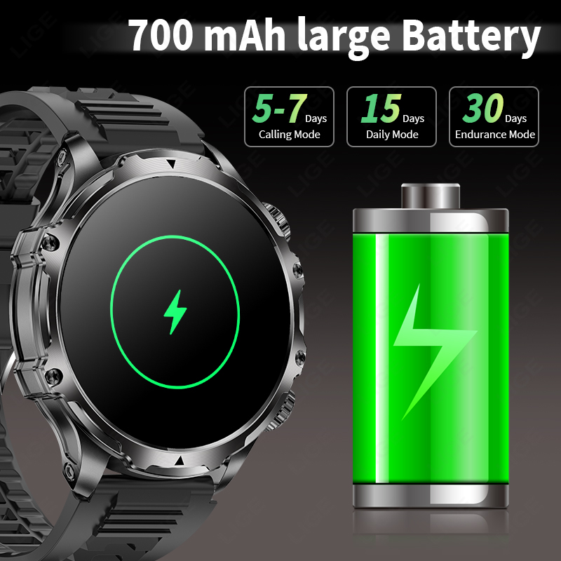 LIGE Smartwatch Military Men 1 - đánh giá và giá Smartwatch Timex Watches For Men