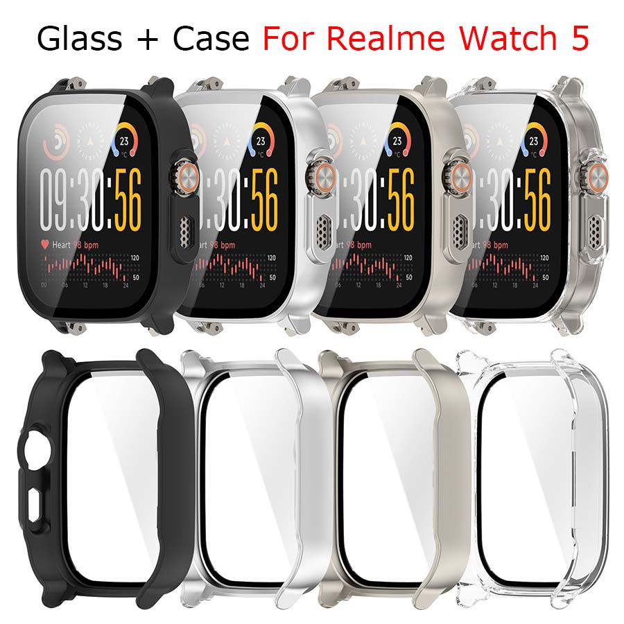 Hard PC+Tempered Glass Case Fo - đánh giá và giá Watch S Realme