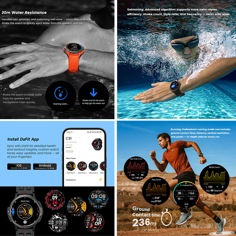 NEW 6-Axis Gyroscope Military  - đánh giá và giá Smartwatch Timex Watches For Men