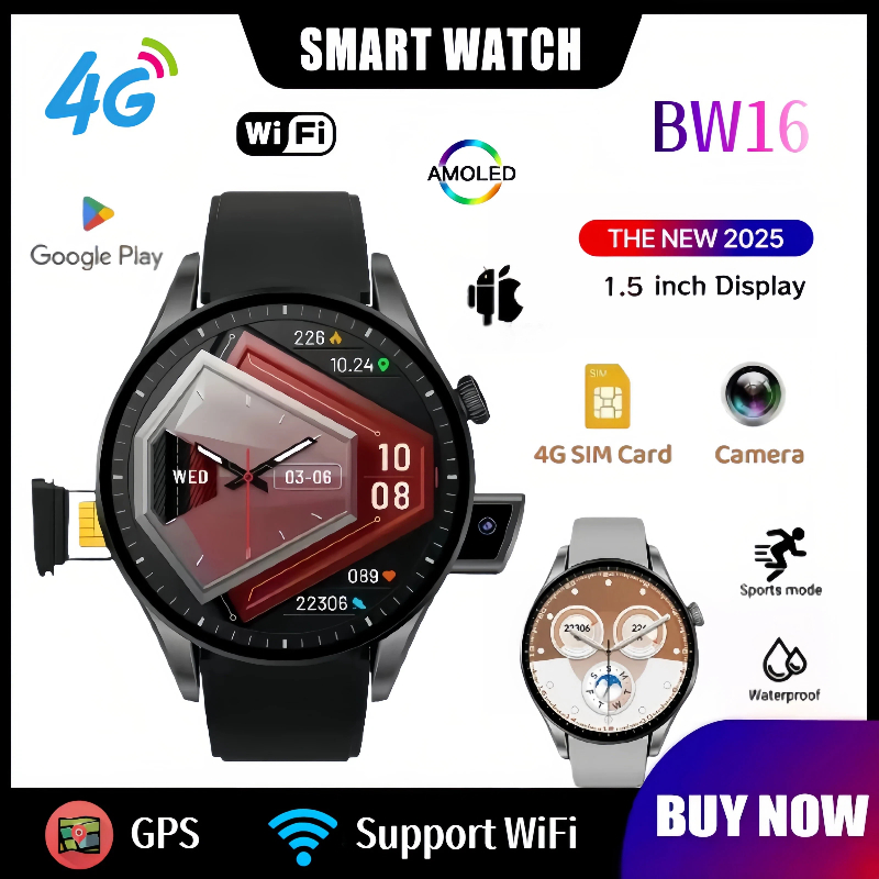New 4G Smartwatch BW16: WiFi | - đánh giá và giá Heart Rate Gps Watch