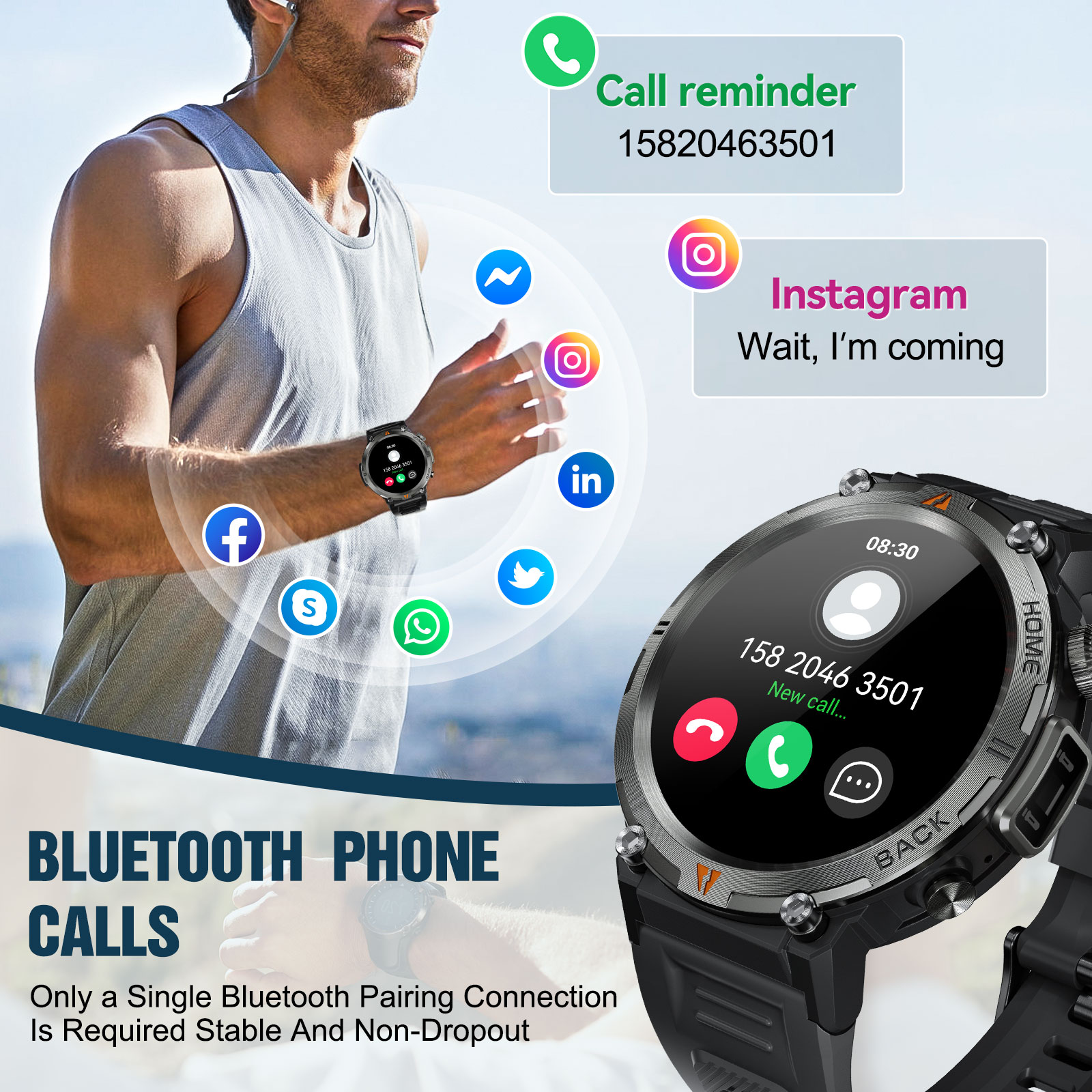 EIGIIS KE3 Bluetooth Call Smar - đánh giá và giá Smartwatch Watches For Men Digital