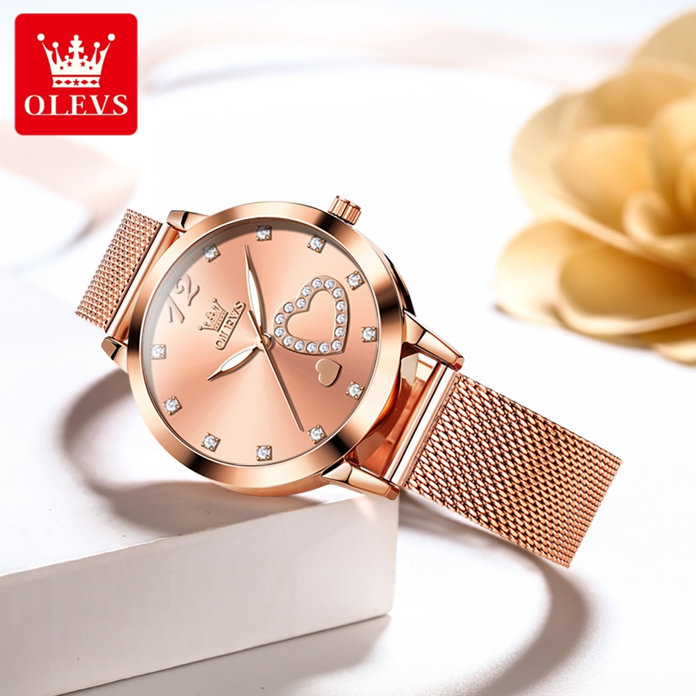OLEVS 5189 Quartz Watch for Wo - đánh giá và giá Mesh Stainless Strap