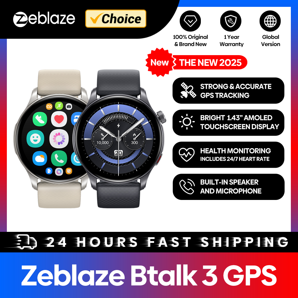 New Zeblaze Btalk 3 GPS Smartw - đánh giá và giá Heart Rate Gps Watch