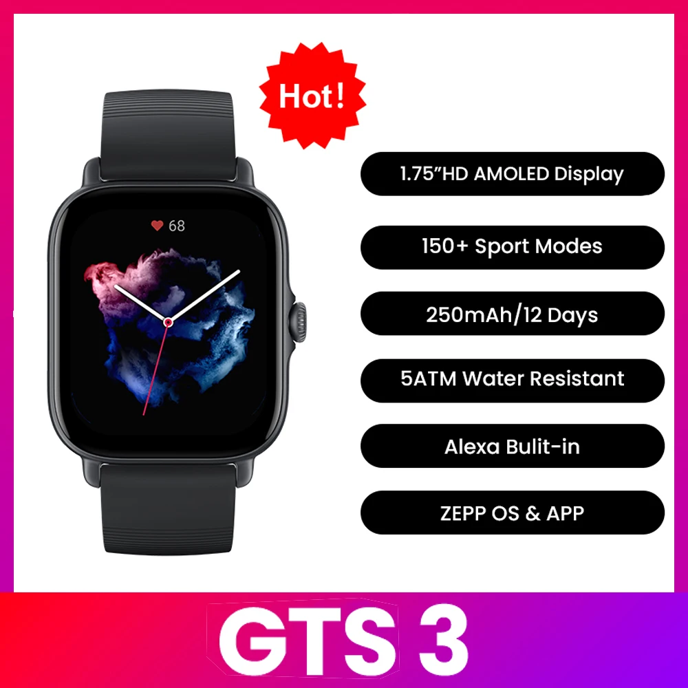 Amazfit GTS 3 Smartwatch  5ATM - đánh giá và giá Smartwatch Timex Watches For Men